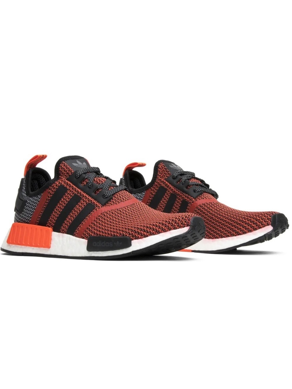 Beans New Adidas NMD_R1 Knit Men's Sneakers in Red and Black